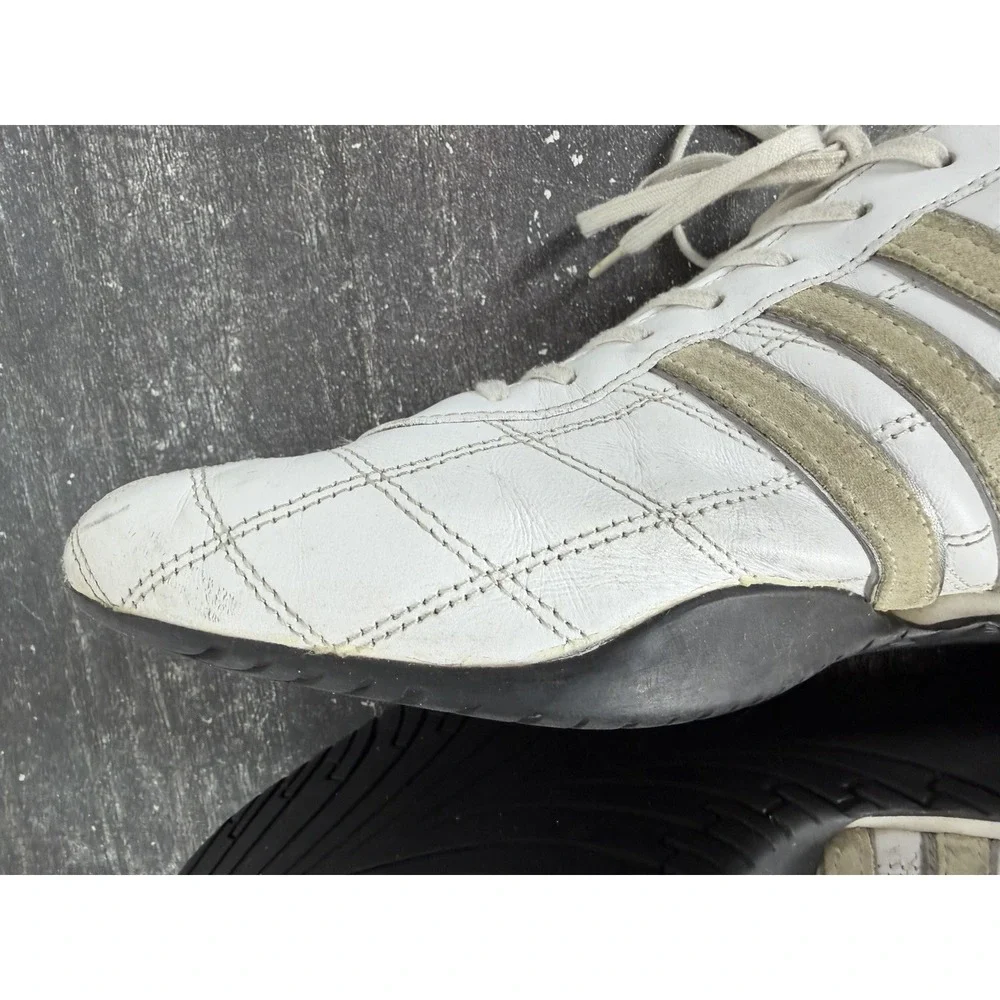 Adidas Tuscany Goodyear Mens 13 US White Black Racing Driving Shoes 2004
